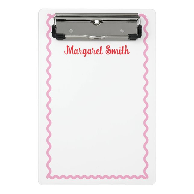 Mini Prancheta Personalized Monogram Notepads with Scallop Border (Frente)