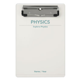 Mini Prancheta Physics Clipboard – Minimal Design| Custom Name