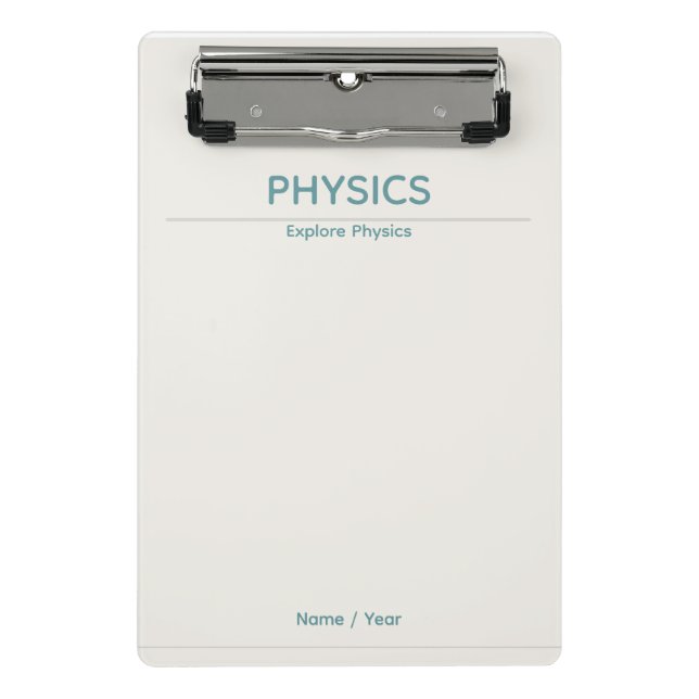Mini Prancheta Physics Clipboard – Minimal Design| Custom Name (Frente)