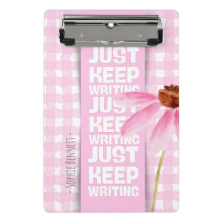 Mini Prancheta Pink Motivational Gingham