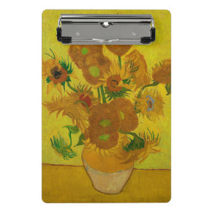 Mini Prancheta Pintura de 15 Girassóis de Vincent Van Gogh