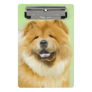 Mini Prancheta Pintura De Chow Chow - Arte De Cachorro Original