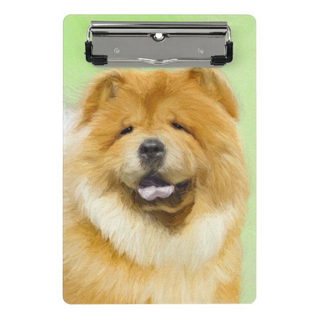 Mini Prancheta Pintura De Chow Chow - Arte De Cachorro Original (Frente)