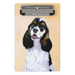 Mini Prancheta Pintura De Cocker Spaniel (Partida) - Arte De Cão