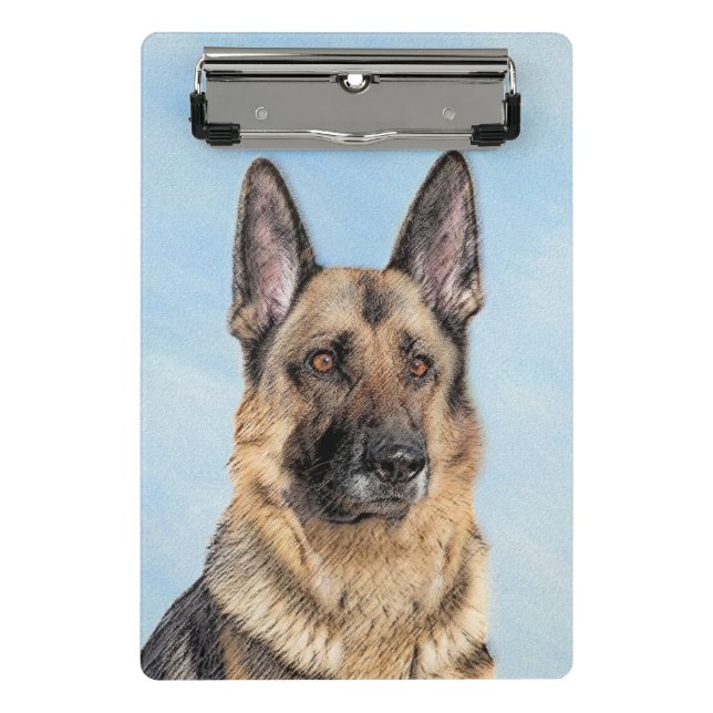 Mini Prancheta Pintura de german shepherd - Arte de Cachorro Orig (Frente)