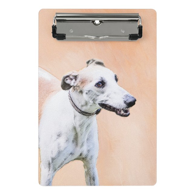 Mini Prancheta Pintura de Greyhound - Arte de Cachorro Original (Frente)