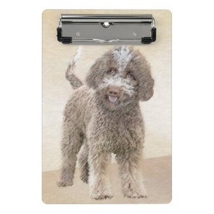 Mini Prancheta Pintura de Lagotto Romagnolo - Arte de Cachorro Or