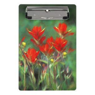Mini Prancheta Pintura de pincel índio - Arte Flor Original
