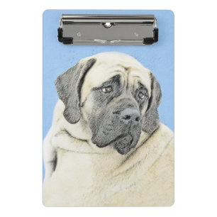 Mini Prancheta Pintura em Inglês Mastiff (Fawn) - Arte Original p