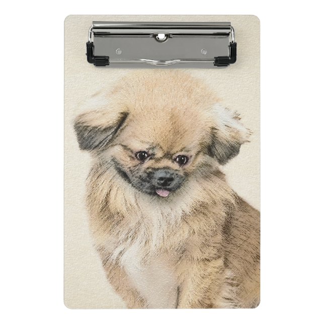 Mini Prancheta Pintura em Pekingese - Arte Cachorra Original (Frente)