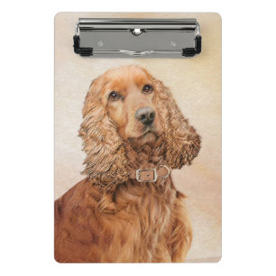 Mini Prancheta Pintura Inglesa em Cocker Spaniel - Arte Original