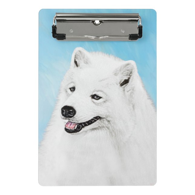 Mini Prancheta Pintura Samoyed - Arte Cachorosa Original (Frente)