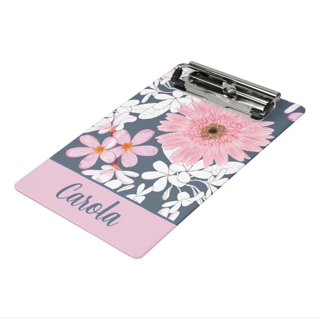 Mini Prancheta Planejador Floral Blush Personalizado (Inclinado3)
