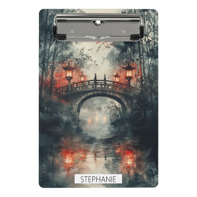 Mini Prancheta Ponte da Lanterna Aquarela ao Luar (Frente)