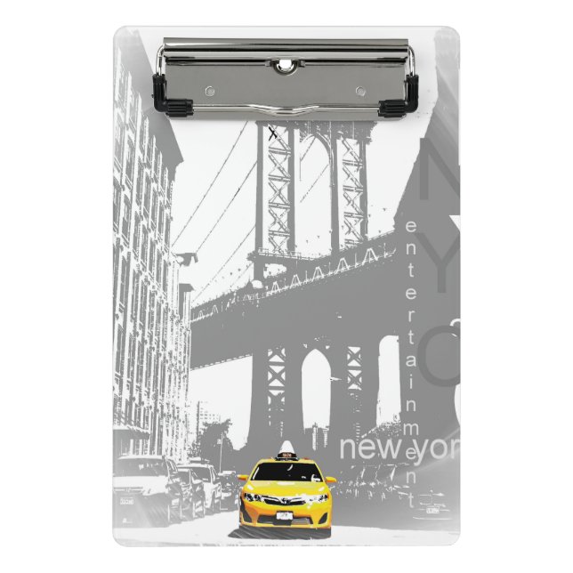 Mini Prancheta Ponte Yellow Nyc Nova Iorque Brooklyn (Frente)
