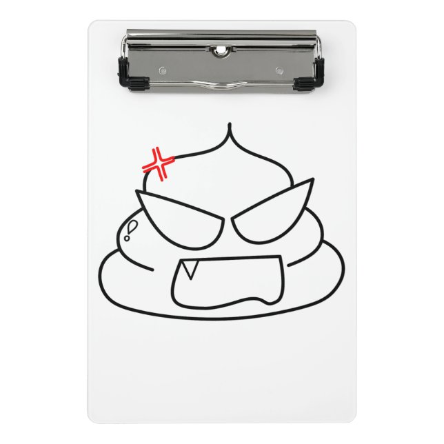 Mini Prancheta Poop zangado - Brootsch, o PooPoo (Frente)