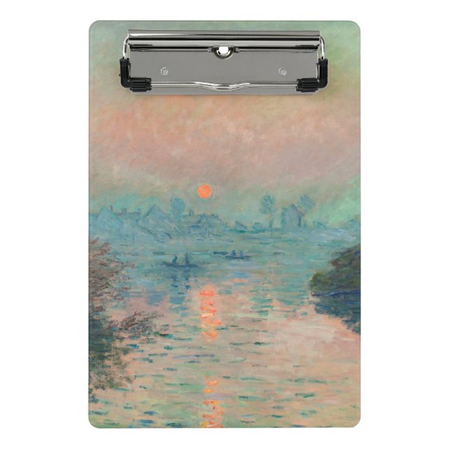Mini Prancheta Pôr do sol de Monet no Impressionismo de Arte Fina (Frente)