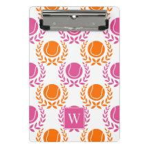Preppy Tennis Laurel Wreath - Orange & Hot Pink