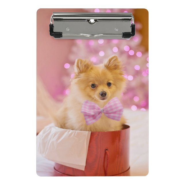 Mini Prancheta Presente de Natal Cachorro Filhote (Frente)
