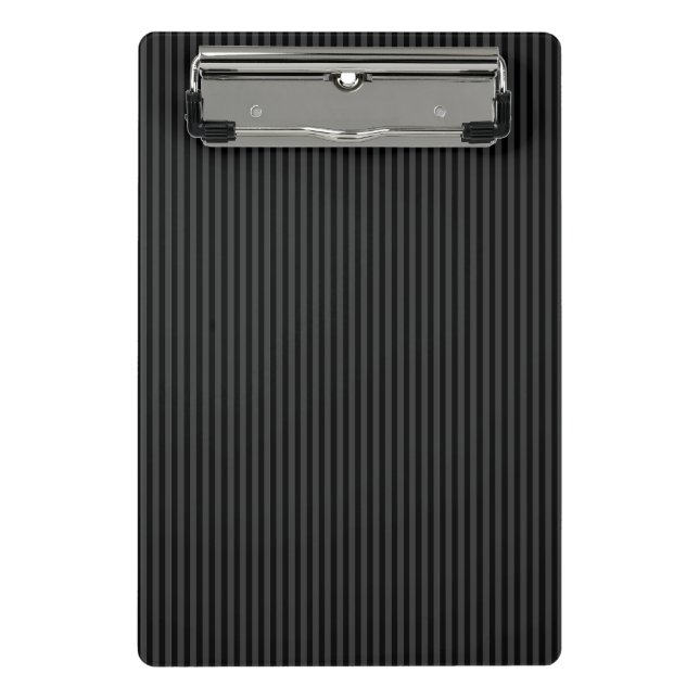 Mini Prancheta Preto e Listras Verticais Finas Fumaça Preta (Frente)