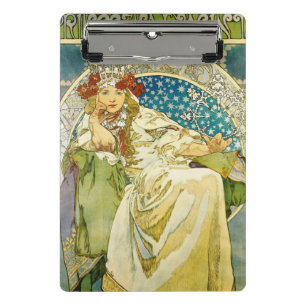 Mini Prancheta Princesa Jacinto Arte Nouveau de Alphonse Mucha