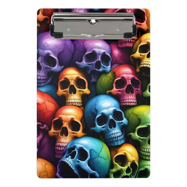 Mini Prancheta Rainbow Skulls (Frente)