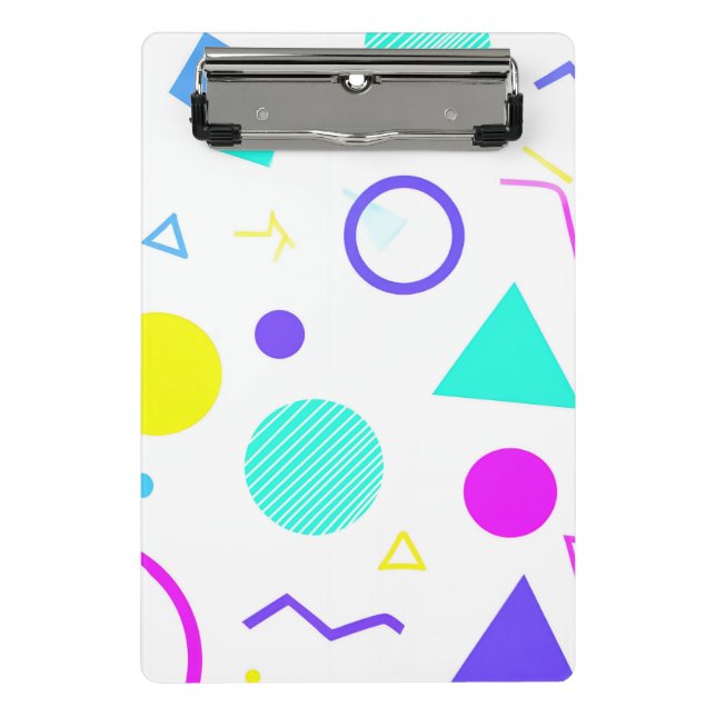 Mini Prancheta Retro 80s Memphis Geometric Pattern (Frente)