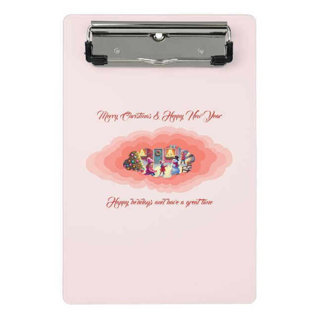 Mini Prancheta Rosa de Natal (Frente)