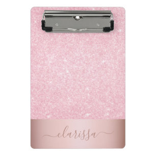 Mini Prancheta rosa de ouro geométrico elegante