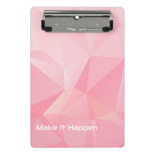 Mini Prancheta Rosa Pastel Fofo Material Motivacional para Escola