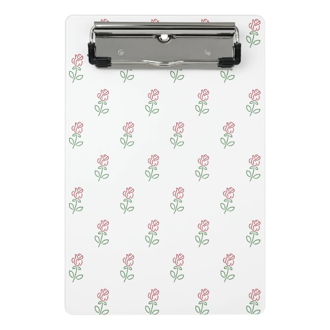 Mini Prancheta Rosas vermelhas, Padrão De Rosas, Flores (Frente)