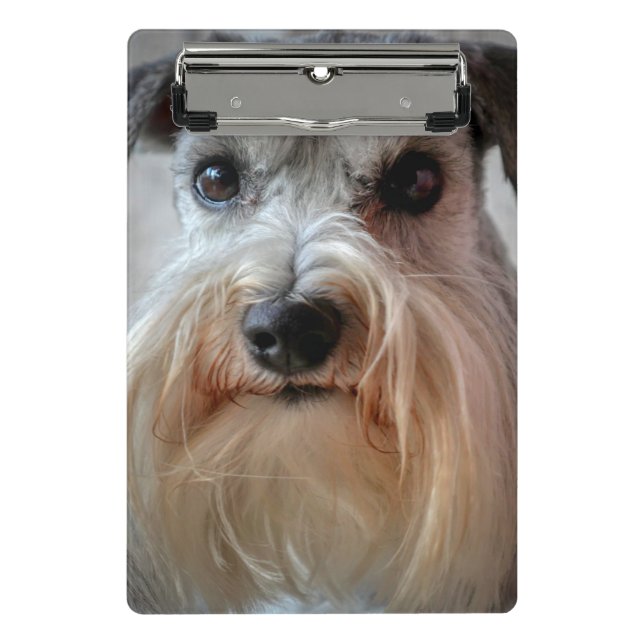 Mini Prancheta Rosto de Cachorro Schnauzer (Frente)