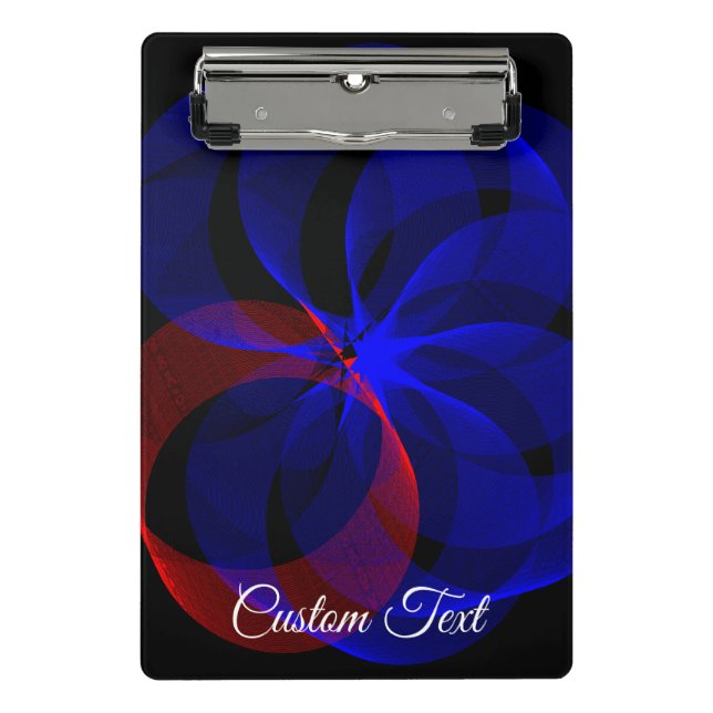 Mini Prancheta Rotating Blue Accent Geometric Mini Clipboard (Frente)