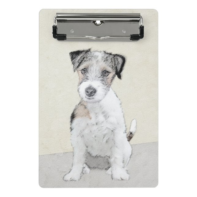 Mini Prancheta Russell Terrier Rough Painting - Arte Original de  (Frente)
