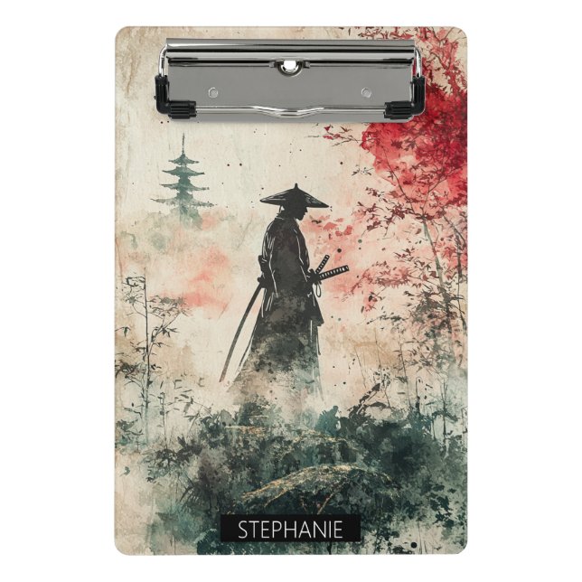Mini Prancheta Samurai Silencioso Floresta Carmesim (1) (Frente)