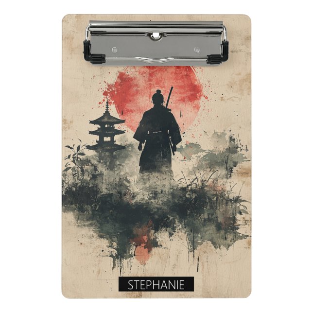 Mini Prancheta Samurai Silencioso Floresta Carmesim (3) (Frente)