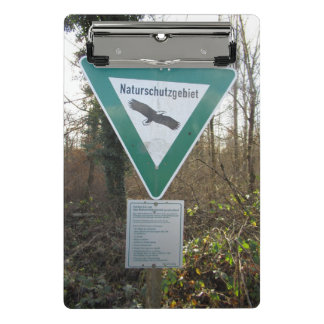 Mini Prancheta Schild Naturschutzgebiet