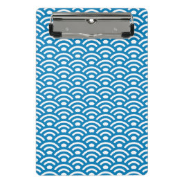 Mini Prancheta Seigaiha, Waves, Japanese, Blue and White