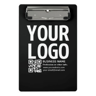 Mini Prancheta Seu logotipo c/ código QR editável e texto 