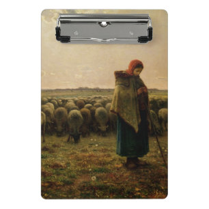 Mini Prancheta Shepherdess com seu rebanho, 1863