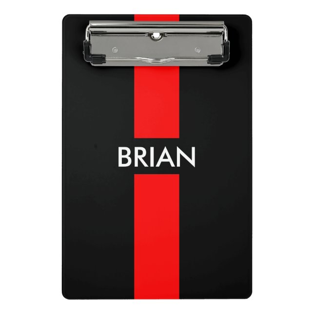 Mini Prancheta Simplesmente Stripes vermelho + seu nome / ideias (Frente)