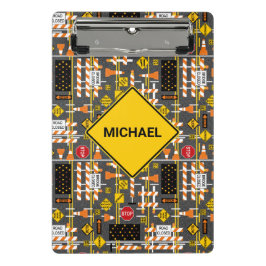 Mini Prancheta Sinais de Construção Rodoviária