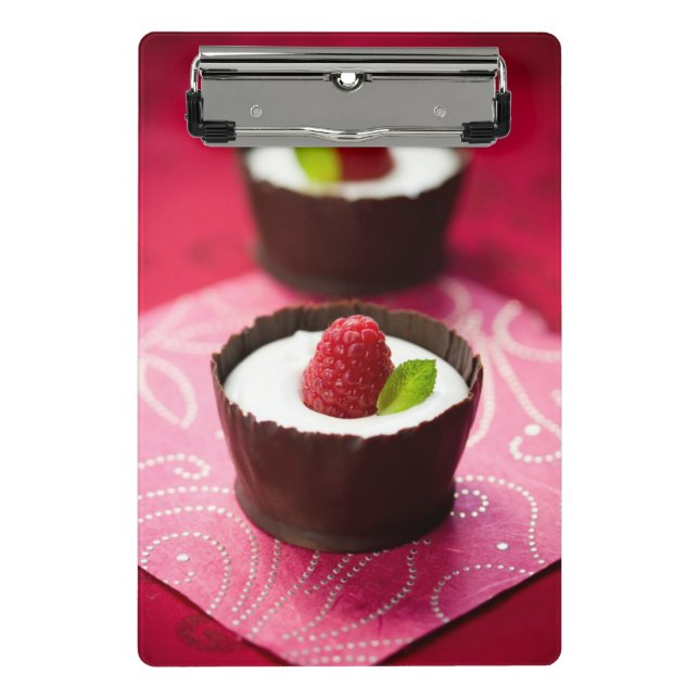 Mini Prancheta Sobremesa branca da musse de chocolate (Frente)