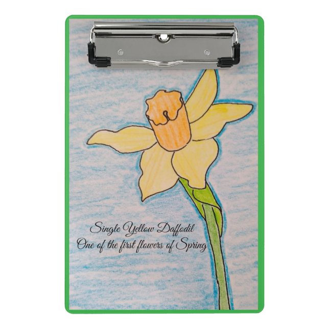 Mini Prancheta Solteiro Amarelo Daffodil com Laranja Center (Frente)