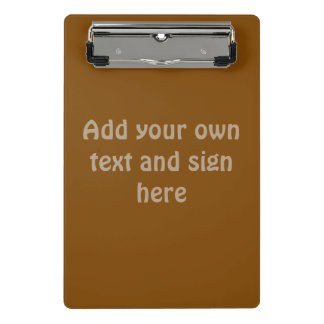 Mini Prancheta Somente fundo colorido - marrom + suas ideias