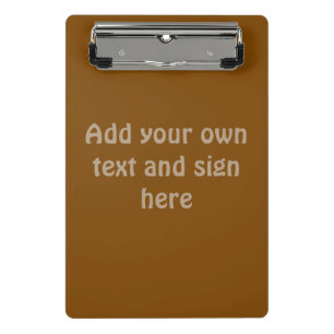 Mini Prancheta Somente fundo da cor - marrom + suas ideias