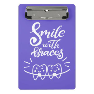 Mini Prancheta Sorriso com os dentes de sorriso das cintas