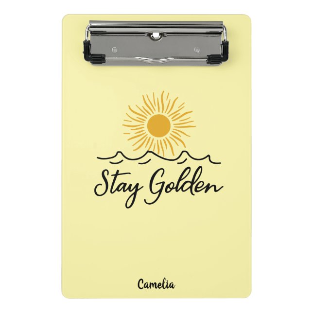 Mini Prancheta Stay Golden – Organizado em Foco! (Frente)