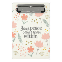 Sua paz vem de dentro - citação inspiradora