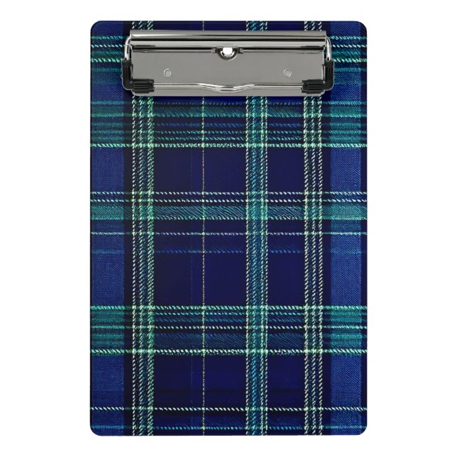 Mini Prancheta Tartan plaid notebook (Frente)